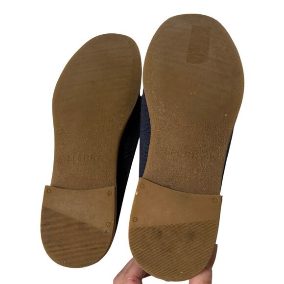 Sperry Sz 7.5 Women’s Monochrome Blue Anchor Nautical Comfort Loafers EUC - Picture 6 of 6